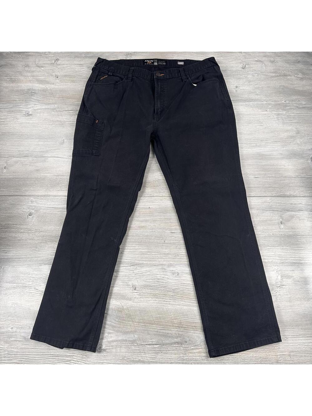 Ariat M4 Pants Mens 40x32 Black Relaxed Straight Made Tough Pant Workwear